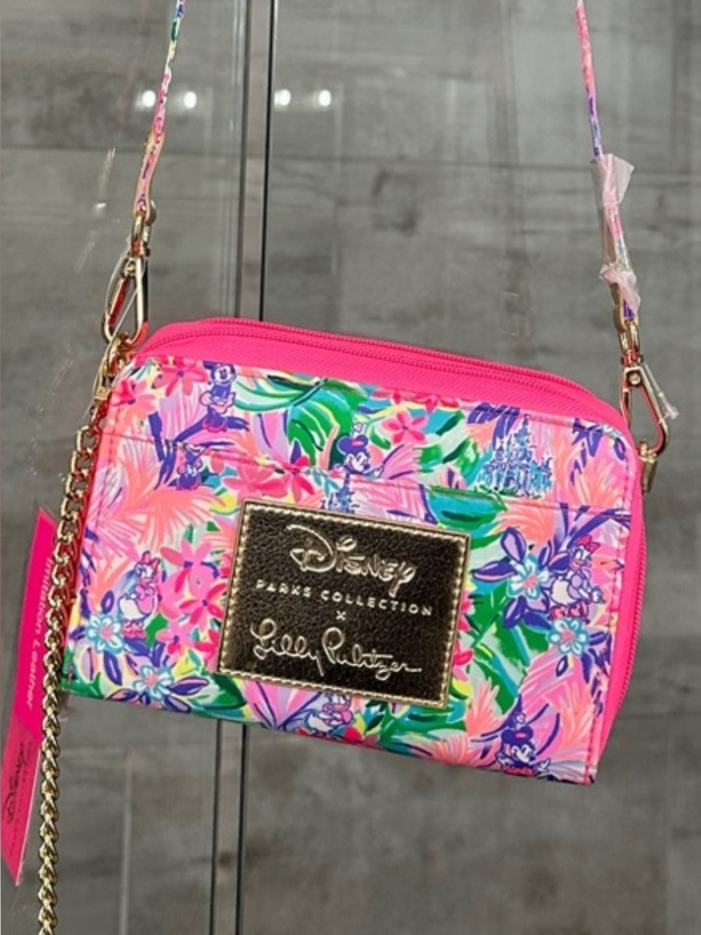 NEW Disney’s Lilly Pulitzer Pink Floral Crossbody Bag